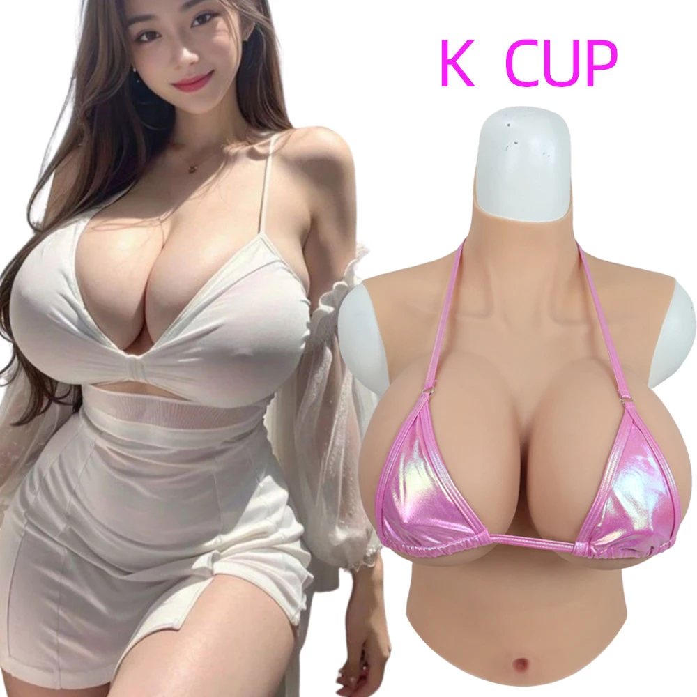 I K Cup Silicone Breast Forms Fake Tits False Boobs  Chestplate Sexy Huge for Crossdresser Transgender Drag Sissy Cosplay Chest