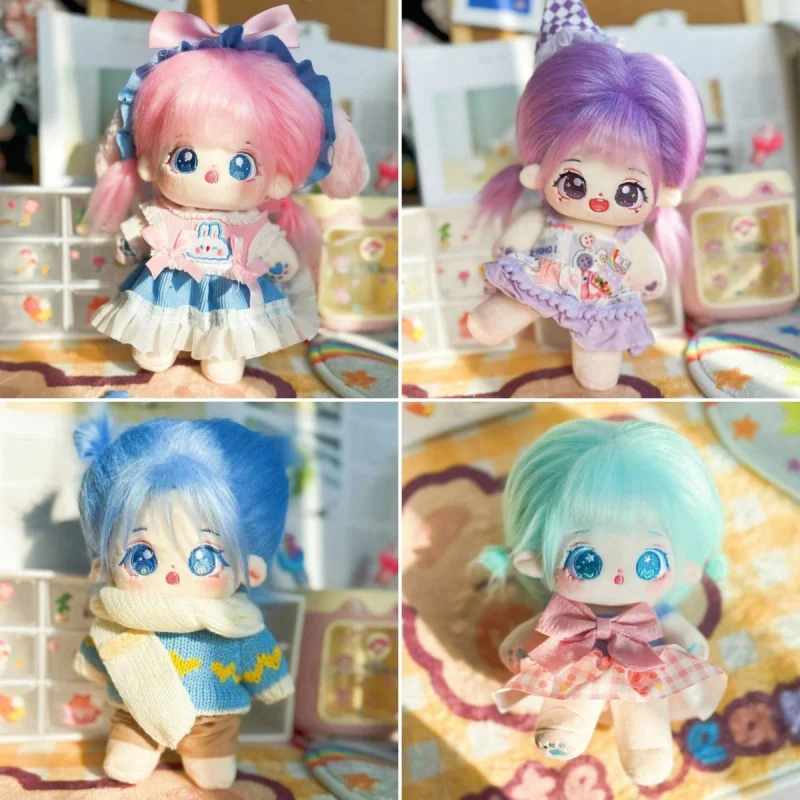 20cm Kawaii Plush Cotton Idol Doll Cute Stuffed Star Figure Toy Zodiac Dolls With Clothes Girls Kids Women Birthday Gift