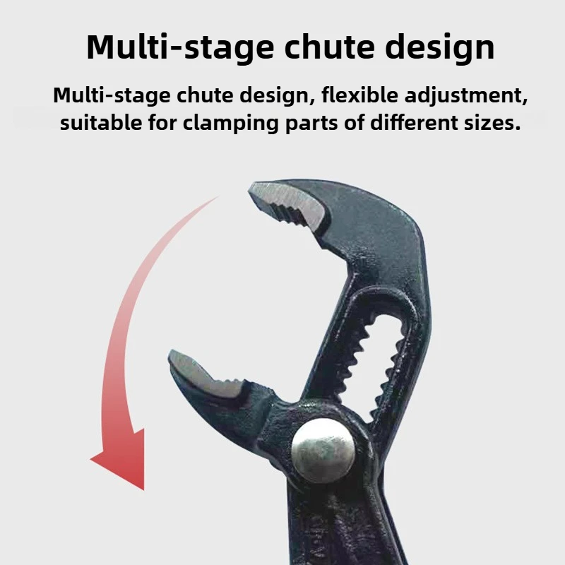 Quick Water Pump Pliers 7/10/12 Inch Adjustable Water Pipe Pliers Household Large Opening Bathroom Wrench Multifunctional Tools