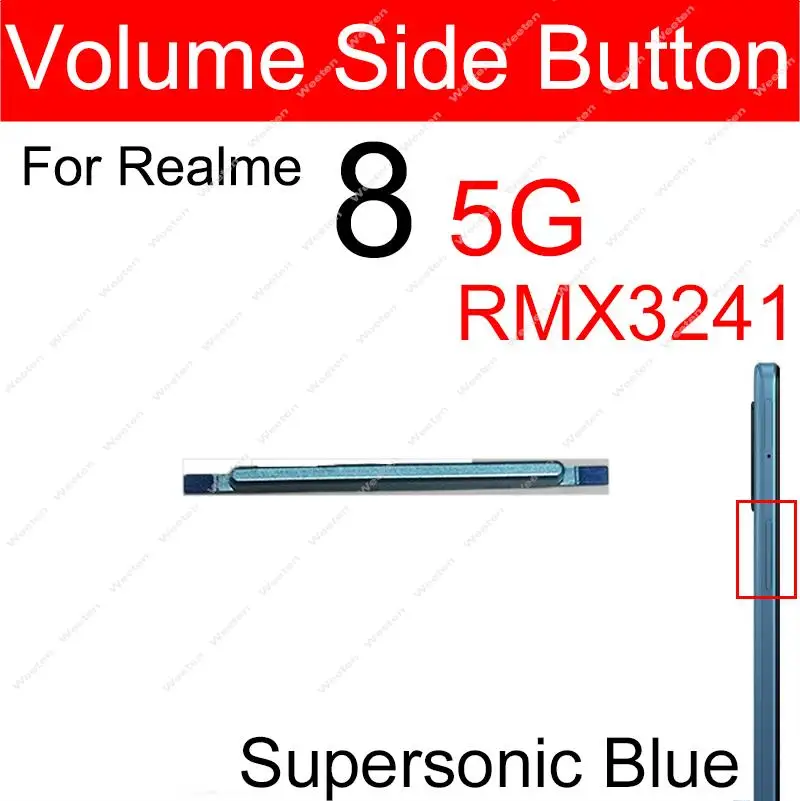 Power Volume Side Button For Realme 8 Pro 8i 8 8S 5G 9 Pro Side Key Volume Power On OFF Mini Button Replacement Spare Parts