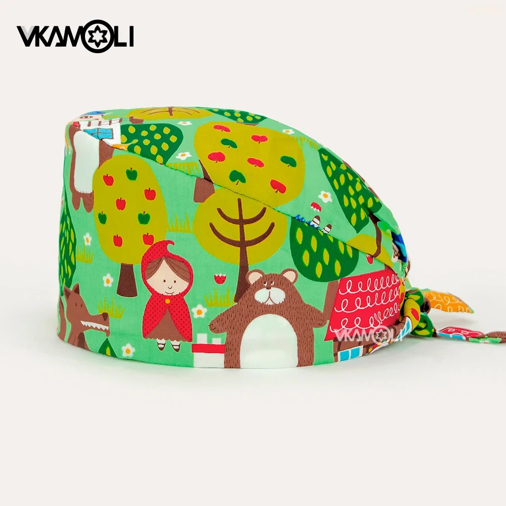 Cotton Pet shop lab Beauty work hat scrub cap nurse accessories bouffant scrub hat nurse accessories