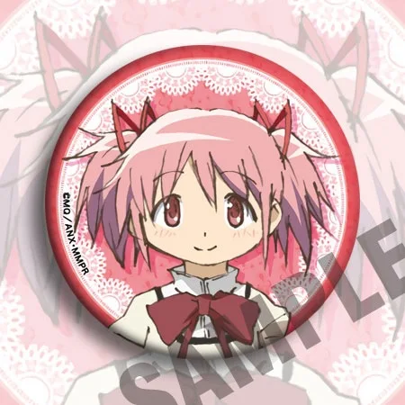 58mm HD Costumes Badge Miki Sayaka Akemi Homura Kaname Madoka Kawaii Girls Anime Peripherals School Supplies Backpack Decoration