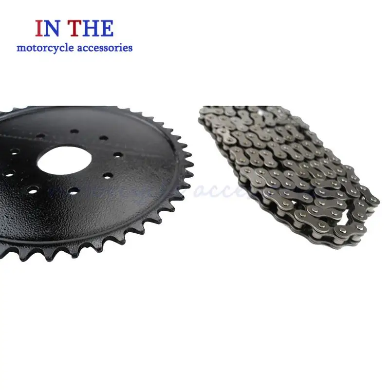 ل 49cc 50cc 66cc 80cc 415 سلسلة دراجة بمحرك دراجة جديدة 44T ضرس ومجموعة جبل #4