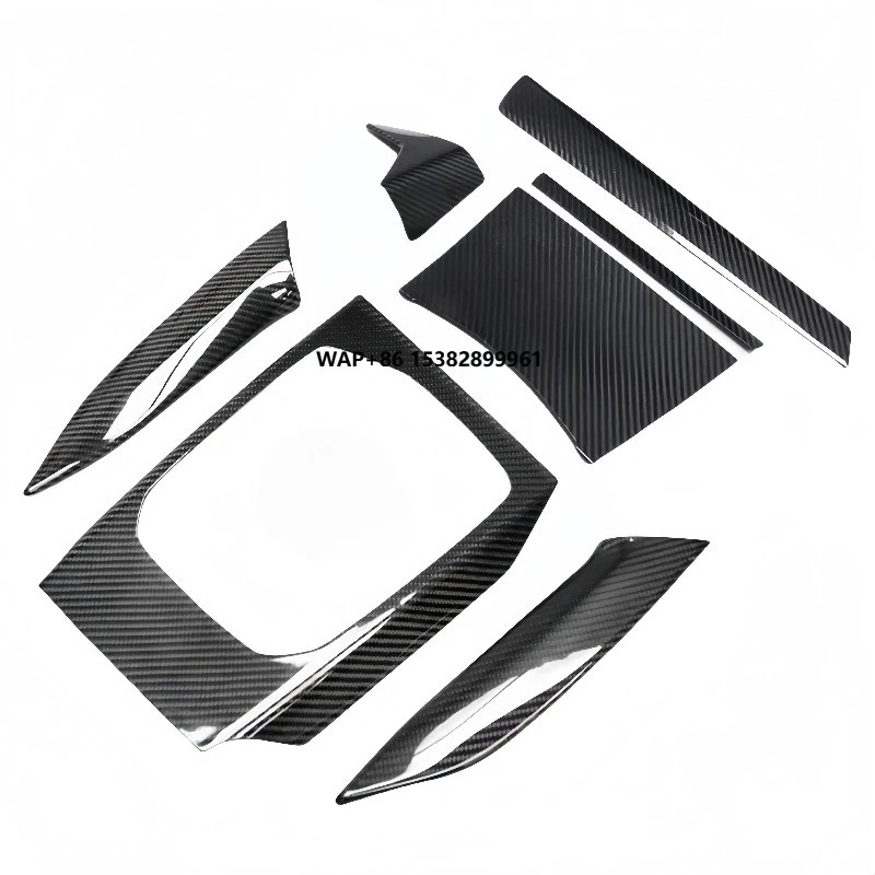 2 Series G42 M2 G87 Real Carbon Fiber Dashboard Panel Cover Trim Popular Interior Kit Center Console Air Outlet Decoration