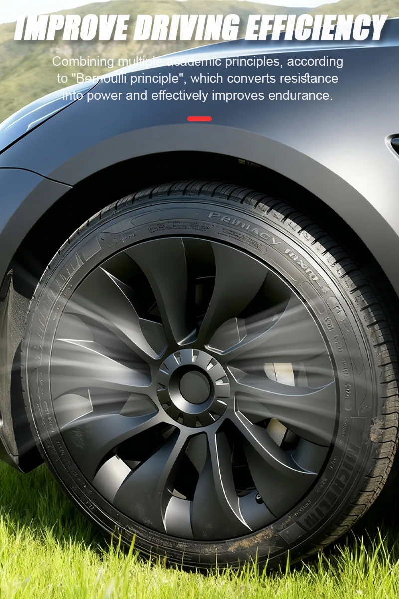 4 Stück 18 Zoll Radabdeckung für Tesla Model 3 Performance Ersatz-Nabenkappe Automobil Vollfelgenabdeckung Zubehör 2018–2023 – Detail 9