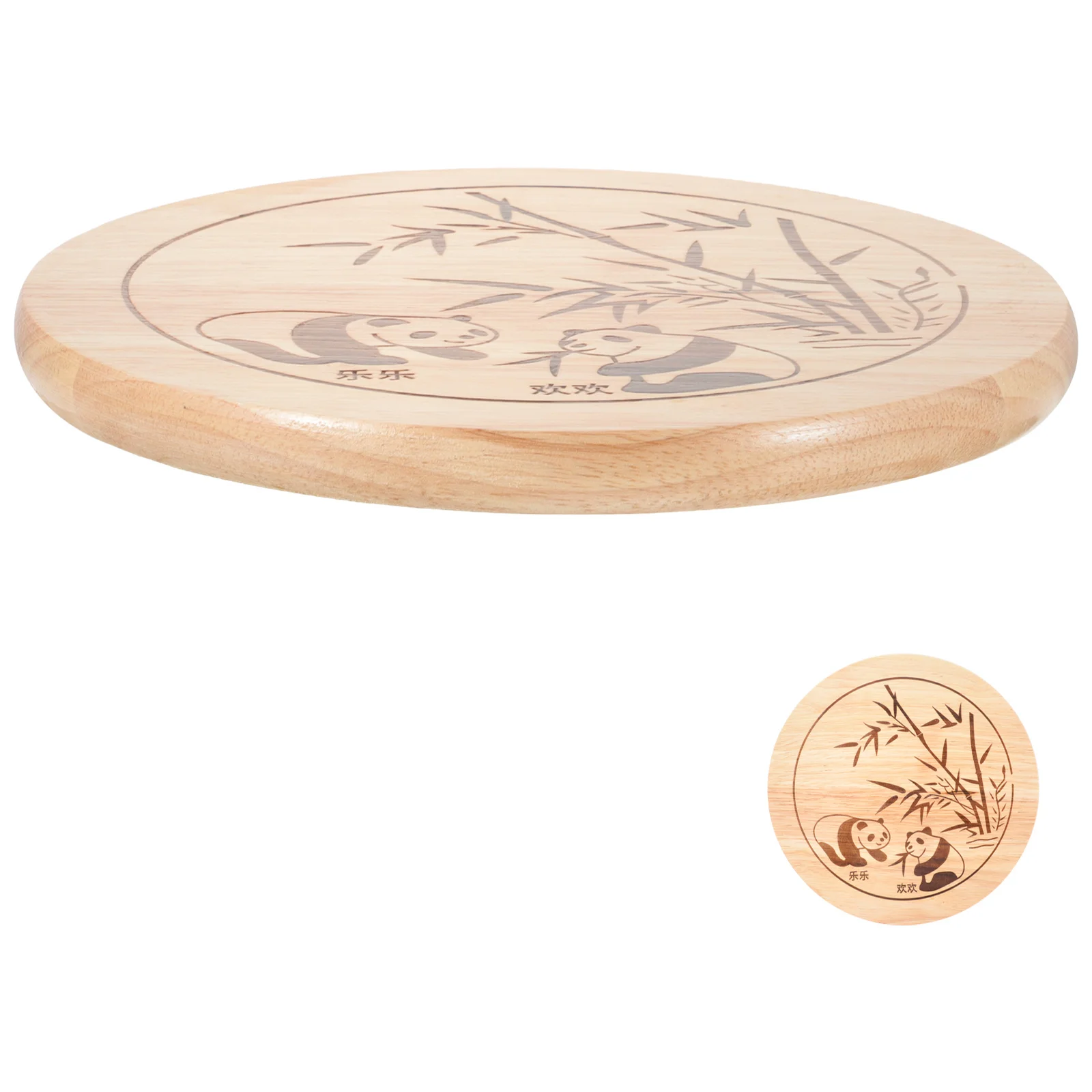 

Деревянный табурет, круглая запасная часть, шлифовка с рисунком панды, гладкая для дома, кухни, ресторана, садовой мебели, бара