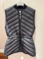 New Fashion Winter Keep Warm Sleeveless 90% White Duck Down Coat Women Sleeveless Zipper Slim Waist Lightweight Down Jacket Vest