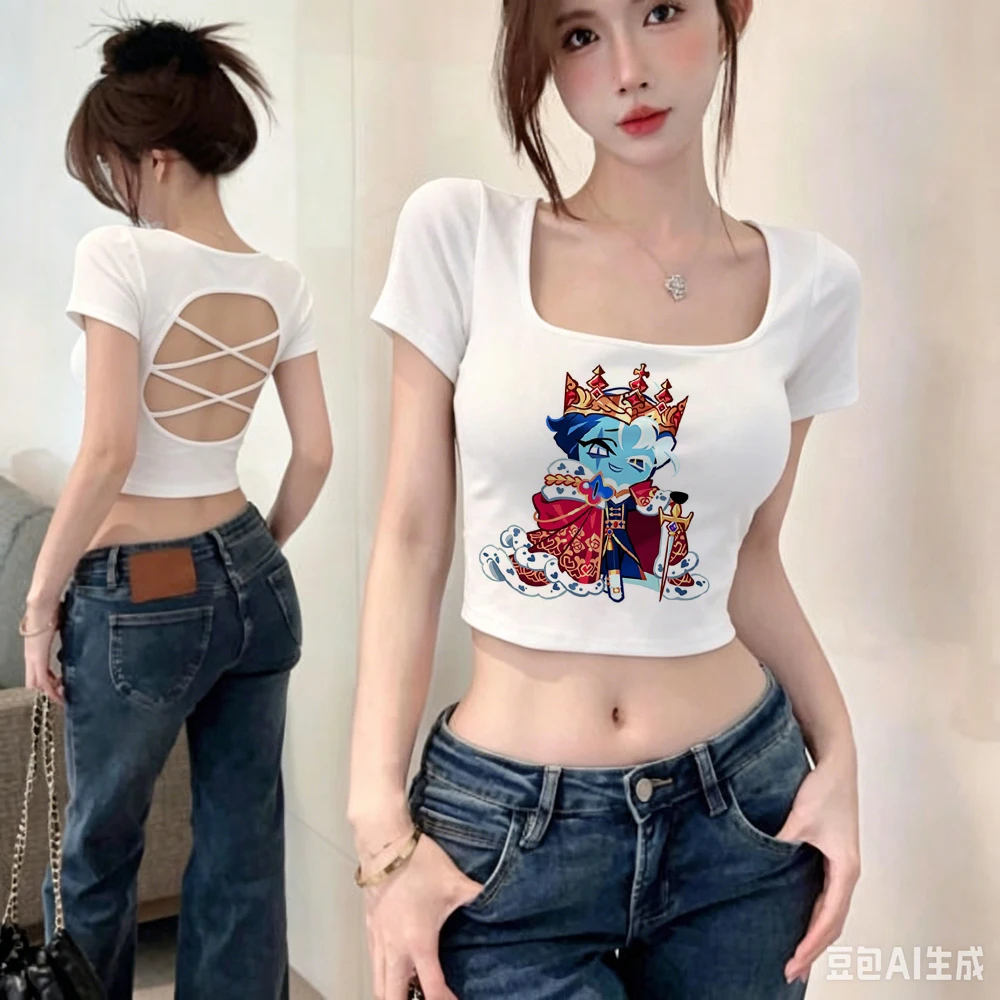 Shadow Milk Cookie crop top girl kawaii cheap dollette anime harajuku top tees grunge anime manga emo party