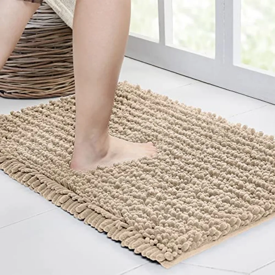 

Large Bathroom Rug Non Slip Bath Mat 24x60 Inch Water Absorbent Super Soft Shaggy Chenille Machine Washable Dry Extra Thick Per