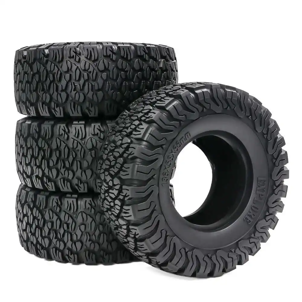 4PCS 2.6 นิ้ว 136 มม.x 58 มม.BFGoodrich ko2 ยางจําลองสําหรับ 1/8 RC Crawler รถ MK07 ควบคุมง่าย 4082 H8H TRX4 1:7 Lelalo