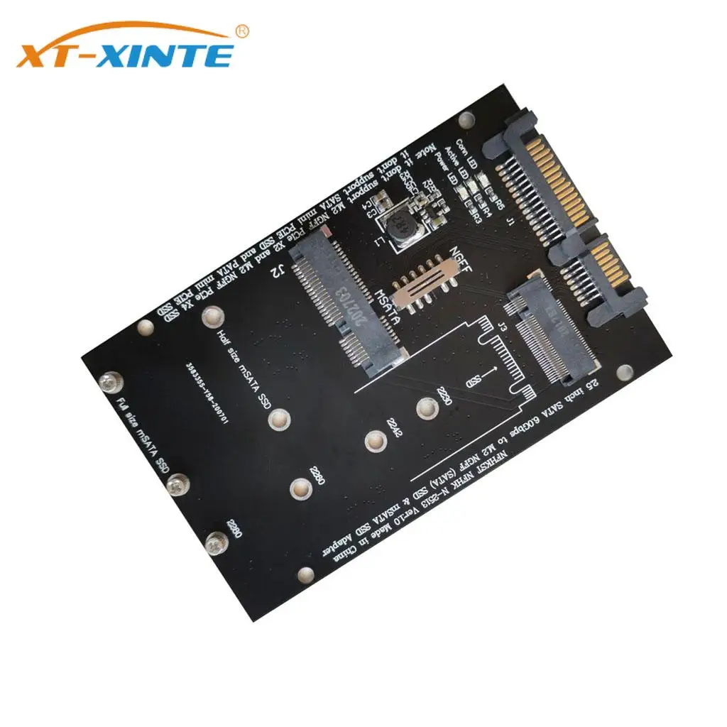 

M2 to Sata Adapter Converter Card M.2 Sata SSD Adapter 2.5 inch SATA to M2 NGFF SATA 2242 2260 2280 SSD MSATA SSD Adapter For PC