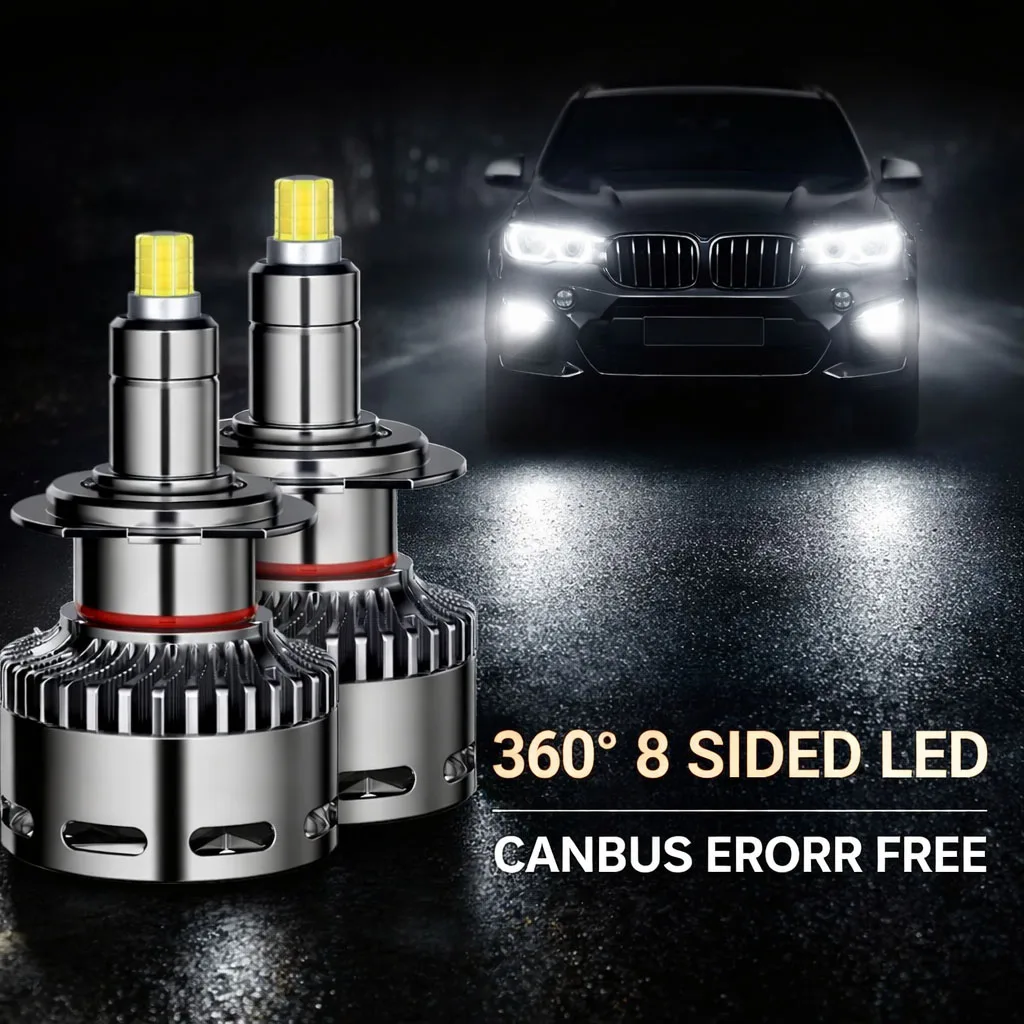 

Светодиодные фары Carlke H7 H11 360° 24В для грузовиков и мотоциклов, автомобильные лампы H1 H3 H4 Canbus 9005 Hb3 9006 Hb4 9012 Hir2, замена ксеноновых и галогенных ламп