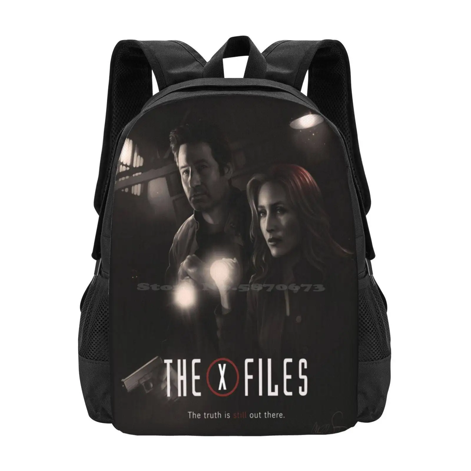 The x-files Poster S11 N ° 2 mochila para hombres, mujeres, niñas, adolescentes, The X Files, FFC, Gillian, Anderson, David Duchovny