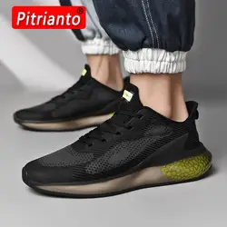 Męskie buty sportowe modne codzienne tenisówki lato oddychające czarne but męski do biegania tennis Masculino antypoślizgowe Zapatos Hombre