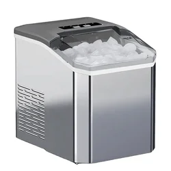 Plastic Small Ice Maker Household One-key Operation Stainless Steel Electric 3D Printing Tap Water English Ice Making Machine 16