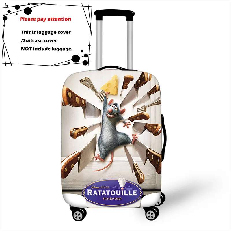 Cartoon Ratatouille Thicken Luggage Suitcase Protective Cover Protect Dust Bag Trolley Cover Travel Accessories