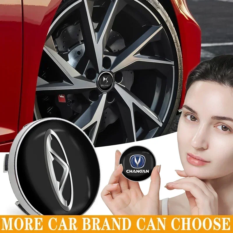 Car Wheel Center Hub Caps Vehicle Tyre Tire Rim Cover Sticker Decorations for Kia Telluride Seltos Optima Forte Ceed K5 K4 K2 K3