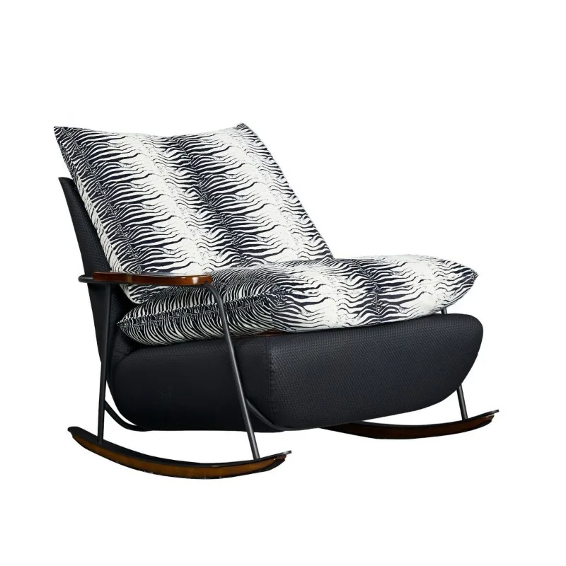 

Retro designer high-end solid wood, sedentary and comfortable, can lie down and shake