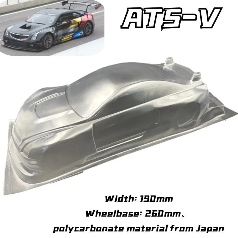 Wysokiej jakości 1/10 PC ATS -V RC obudowa 260mm rozstaw osi 190mm szerokość przezroczystego poliwęglanu do RC On-road GT Touring Pan Car