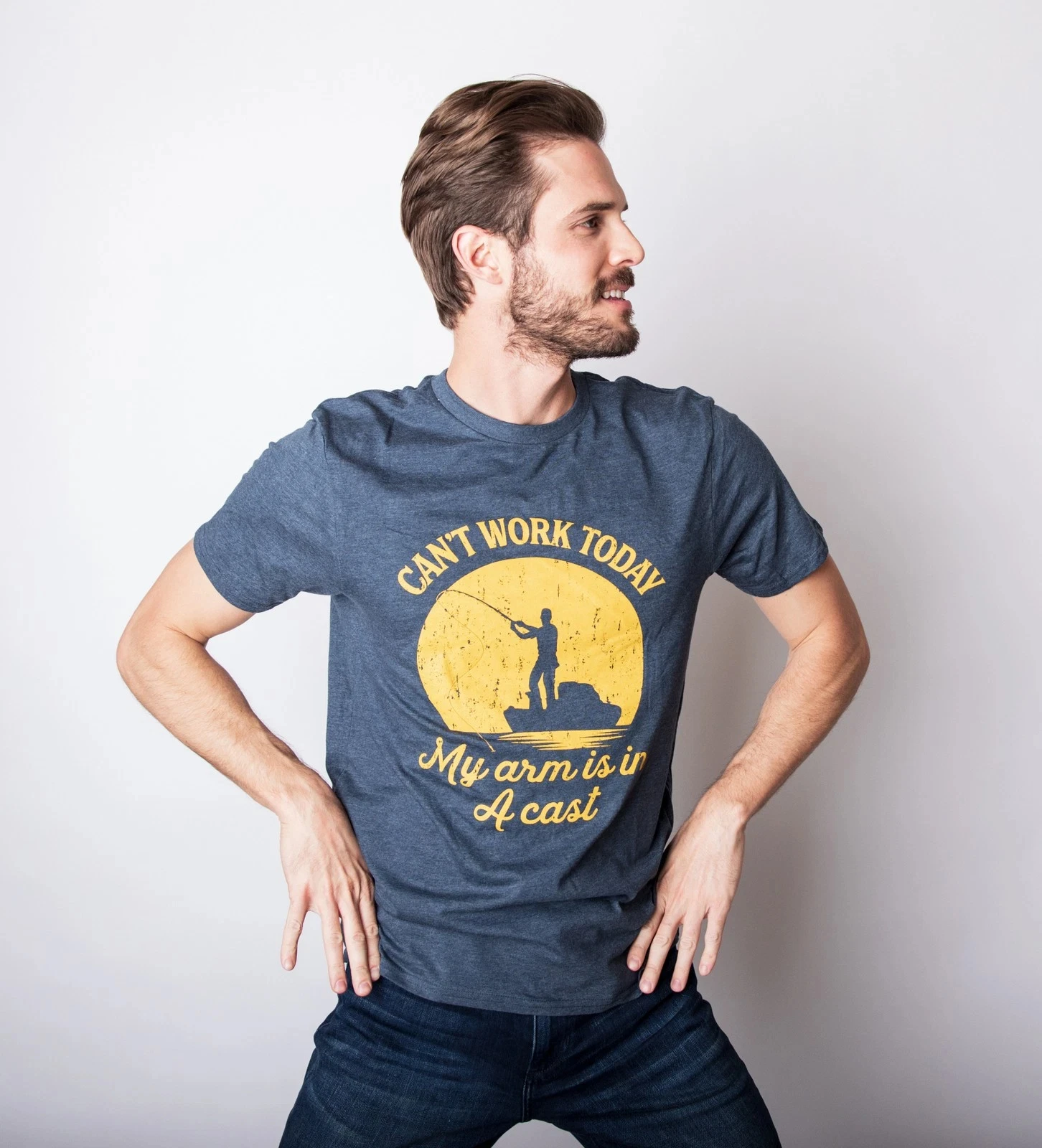 

Can't Work Today My Arm Is in A Cast Футболка с принтом Удобная и мягкая дышащая модная мужская одежда Мужская футболка