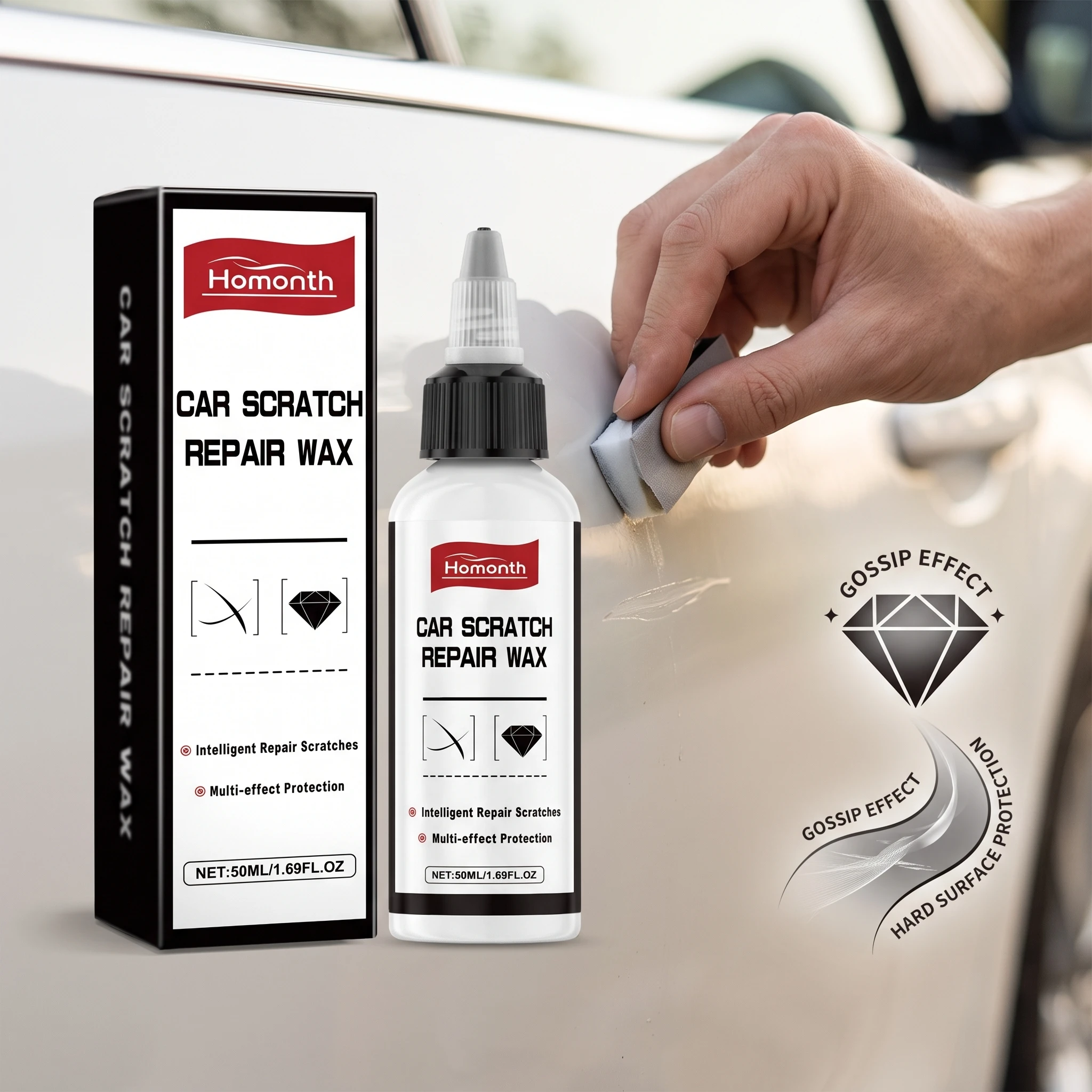 Cire de réparation pour rayures de voiture, élimine les imperfections, restaure la brillance miroir, nettoie les impuretés de surface, liquide d'entretien pour peinture de carrosserie