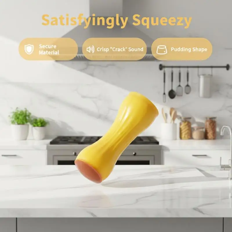 Pudding Squeeze Toys Food Shaped Squeeze Sensory Toy Rebound Soft Stress Relief Toy Creative Relaxation