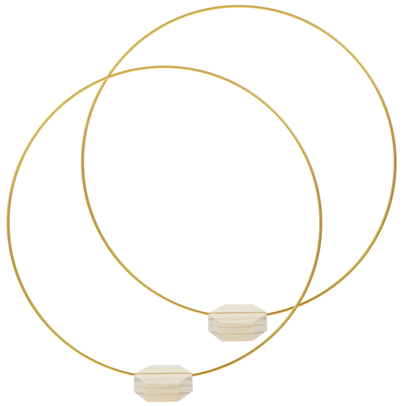 

2Sets DIY Dream Catcher Wreath Rings Metal Craft Frame Iron Wood for Macrame Tassel Plant Hanger Home Decoration