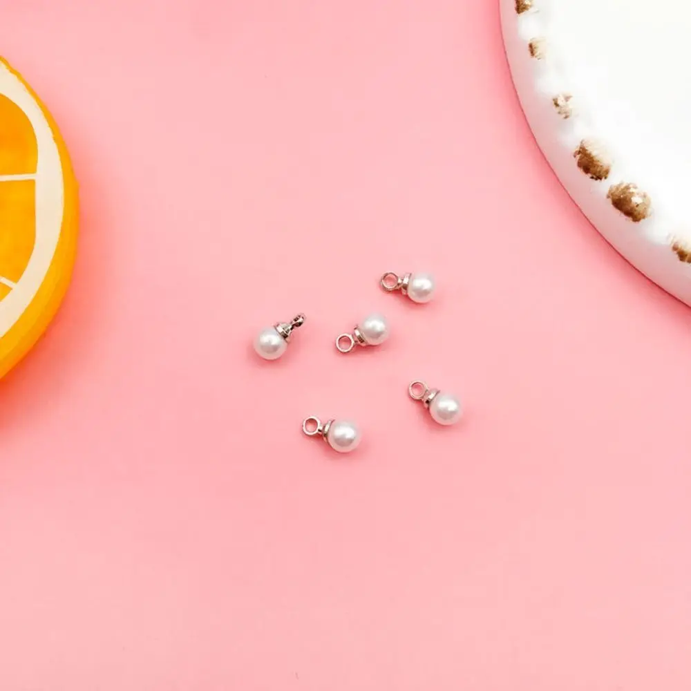 10PCS Trendy Clothes Decor Artificial Pearl Handmade Alloy Imitation Pearl Gold Round Pearl Buttons for Sweater Zipper