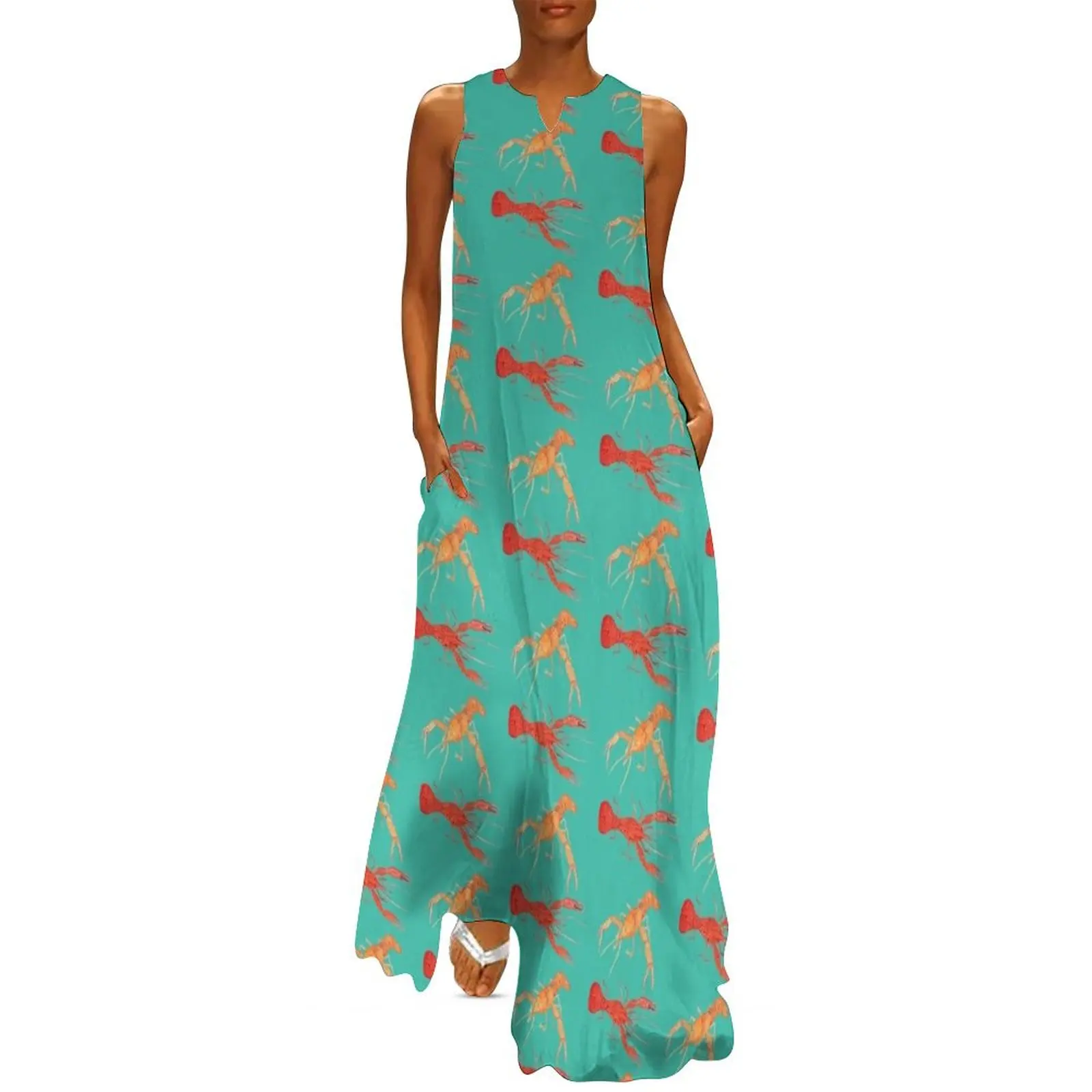 

Crawfish - Teal Long Dress Women's evening dress luxury woman party dress birthday