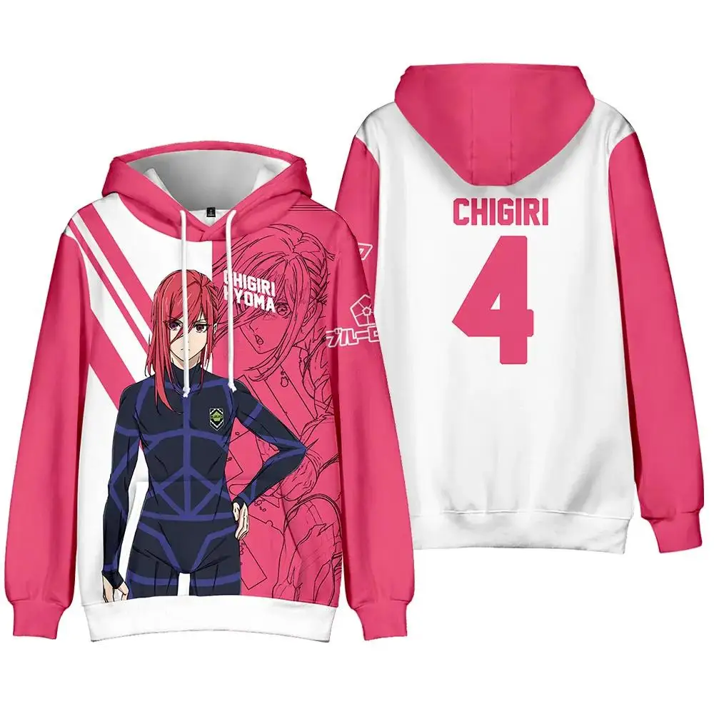 New Printing Comic BLUE LOCK Hoodies Men Sweatshirts Women Unisex Tops Kids Hooded Casual Boys Girls Anime Children's Pullovers