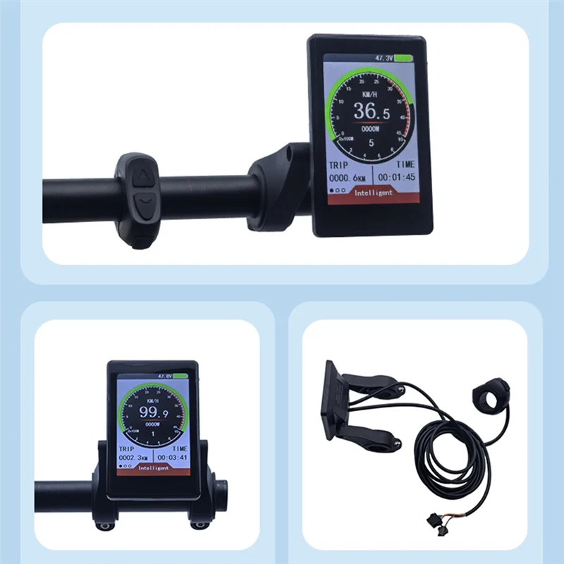 

Reliable M6T-SM Electric Bike Meter LCD Display 24V-60V Universal Scooter LCD Panel Color Dot Matrix Screen Bicycle Speed Displa