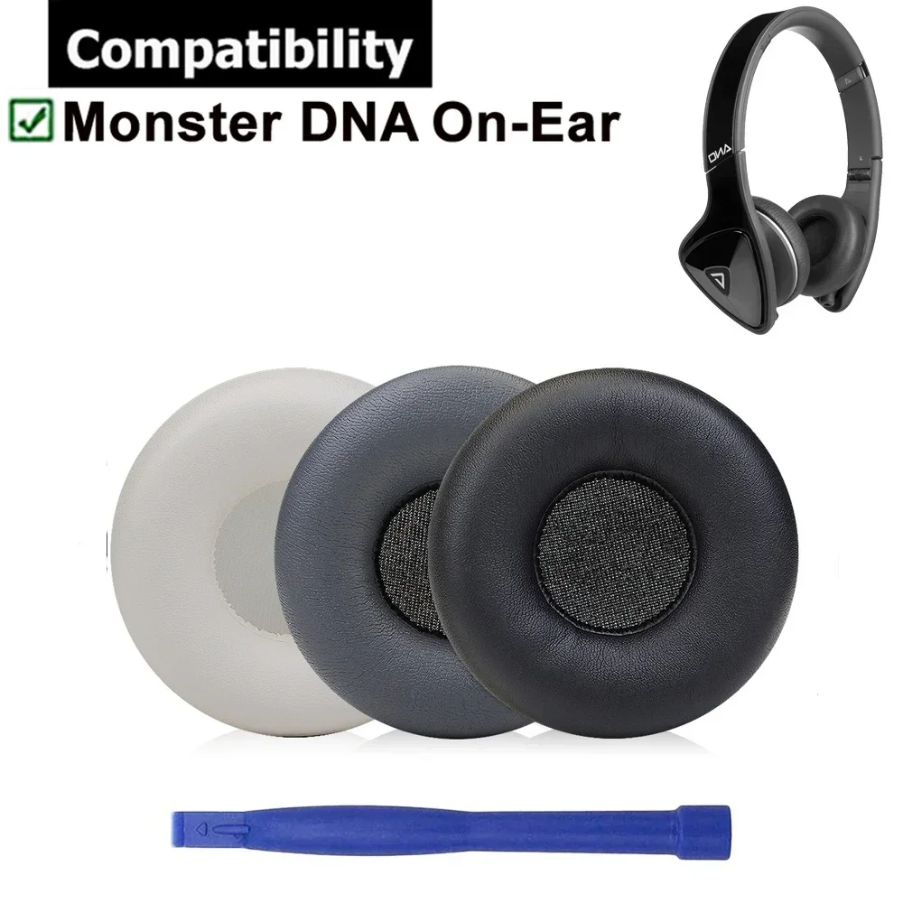 1Pair Replacement Earpads Ear Pads Cushions Cups Cover Muffs Repair Parts for Monster DNA 1.0 1 One On-Ear Headphones Headsets