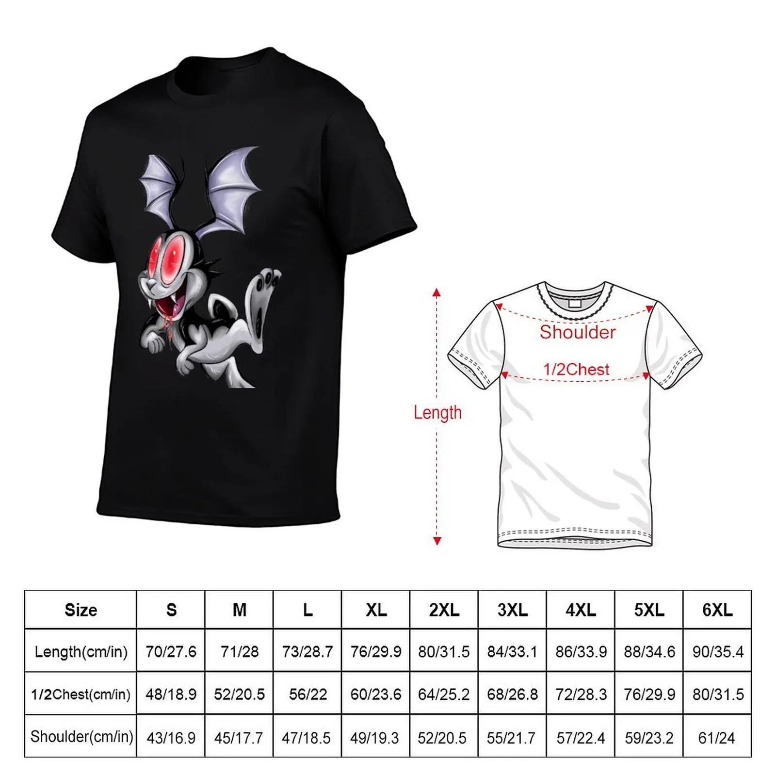 Rabbit Vampire Cartoon T-Shirt, Summer Casual Cotton Tee, Oversized Streetwear Tops, Vintage Graphic Print, Unisex Men Women