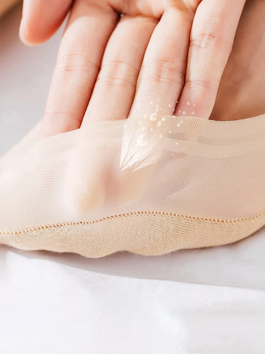 5 Pairs/Lot Socks Women\'s Ankle Short No-Show Set Foot Cotton Female Invisible White Low Cut Summer Non-Slip Boat Sock
