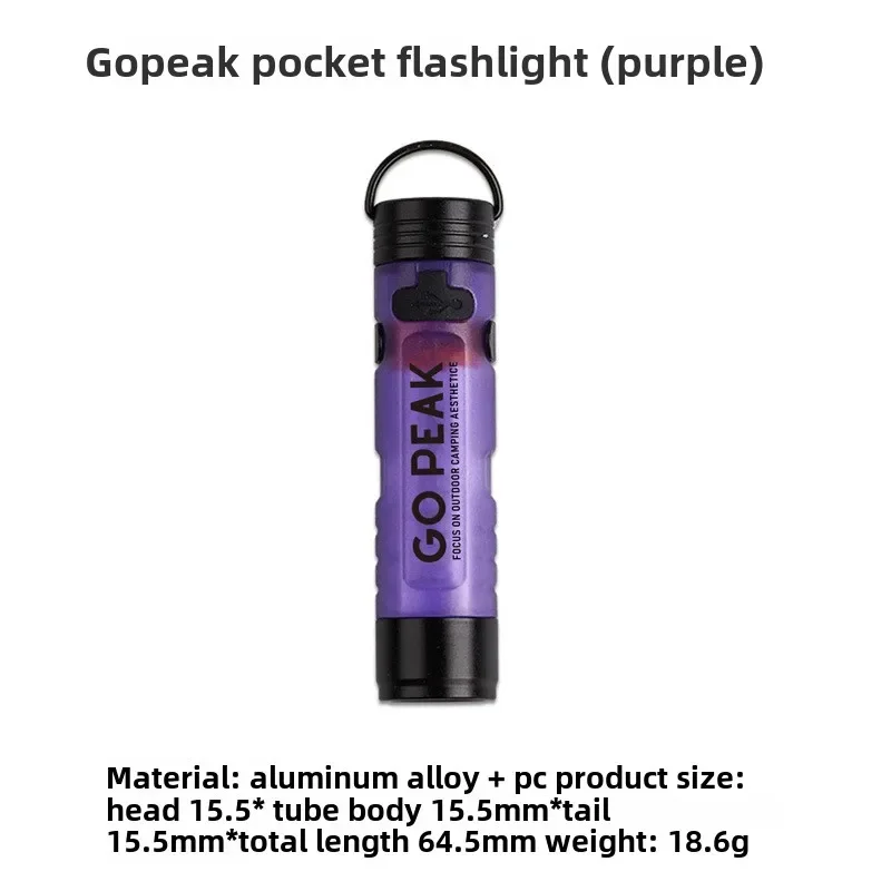 GOPEAK جيب مصباح يدوي صغير في الهواء الطلق مفتاح كليب غطاء المحيطة Led طويلة التحمل الكوارث الإغاثة الطوارئ 5050 ضوء صغير