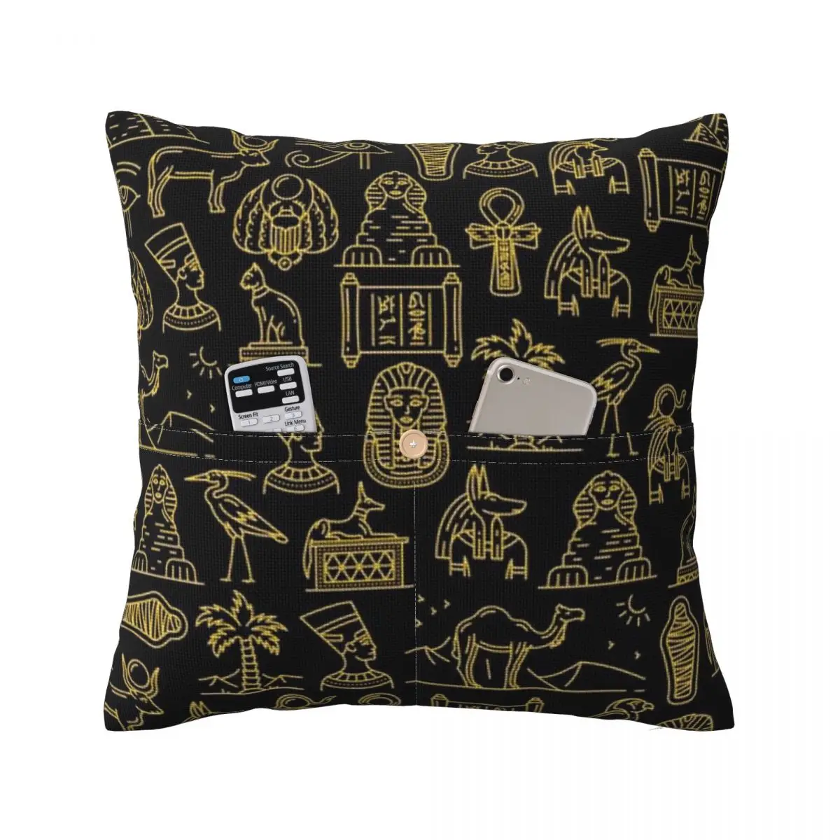 Ancient Egyptian Culture Square Linen Pillowcase Cushion Cover Polyester Decorative Bedroom Home Comfort Throw Pillow