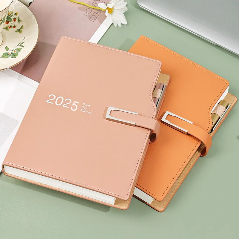 2025 Plan A5 Schedule Calendar Daily  Notebook A6 Handbook School Sketchbook Note Book Student Diary  monthly plan Notepad