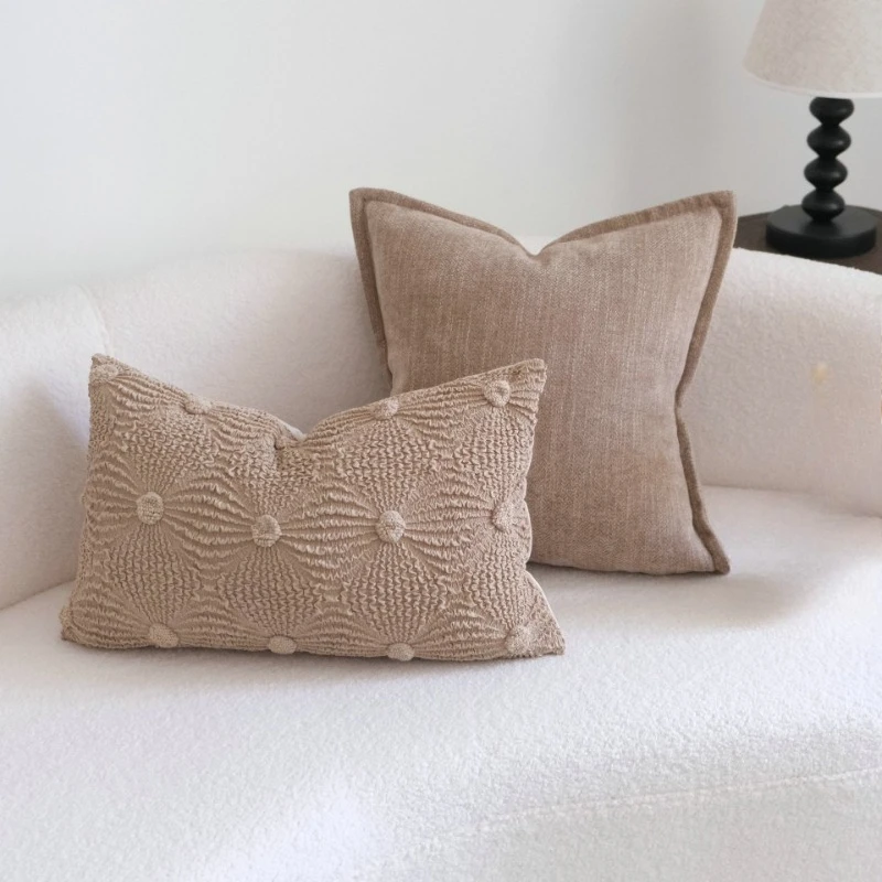 30X50/45X45/50X50CM Wrinkled Waves Throw Pillow Cover Milk Minimalist Waist Cushion Cover Decor Home Decorative Pillowcase
