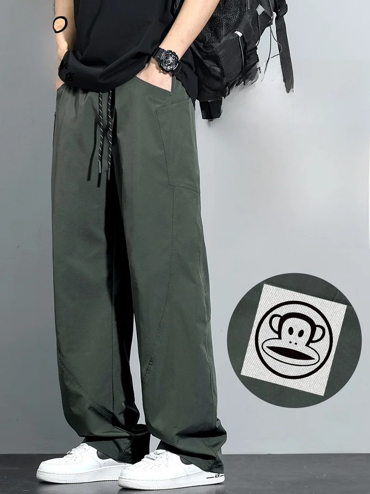 

PaulFrank Loose Straight Leg een Workwear Pants Men's Faion Brand Casual Trousers American Sle Cargo Pants