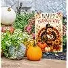 Cute Thanksgiving Turkey Garden Flag 12x18 Inch Harvest Decor llz