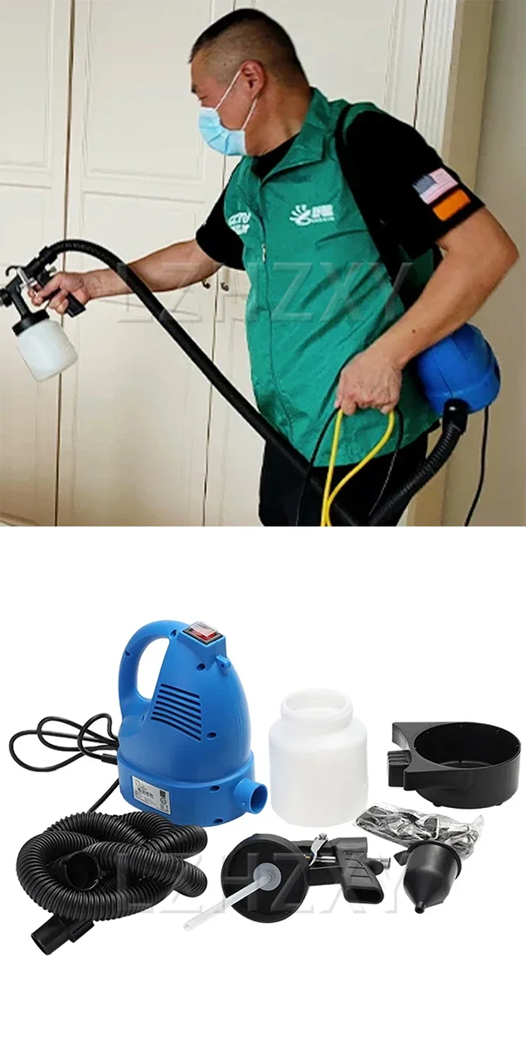 220V Electric Spray Gun, 3 Spray Patterns, 800ml Paint Cup, for Painting, Waxing