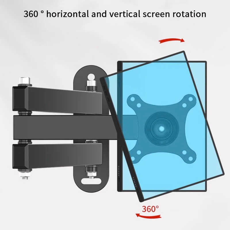 

Настенное крепление Full Motion для телевизоров 10–32 дюйма — поворотное, наклонное, удлинение для идеального угла обзора