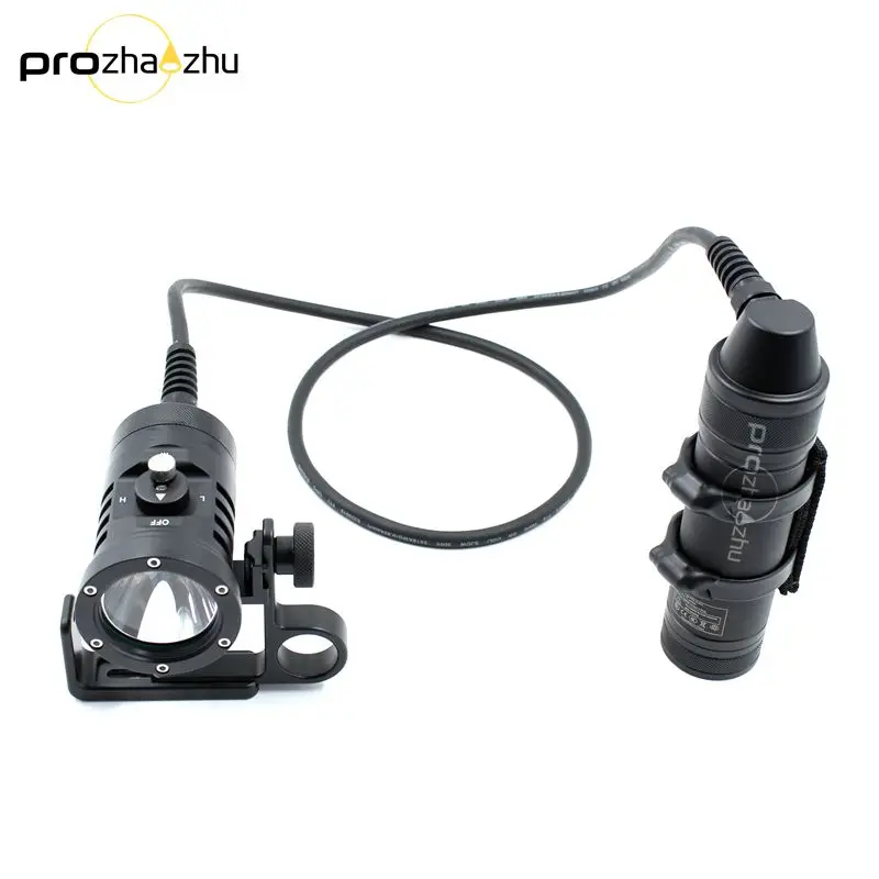 Profissional Canister Diving Light com Goodman Handle, poderoso, IP68 impermeável, 150m, 6000 Lumen