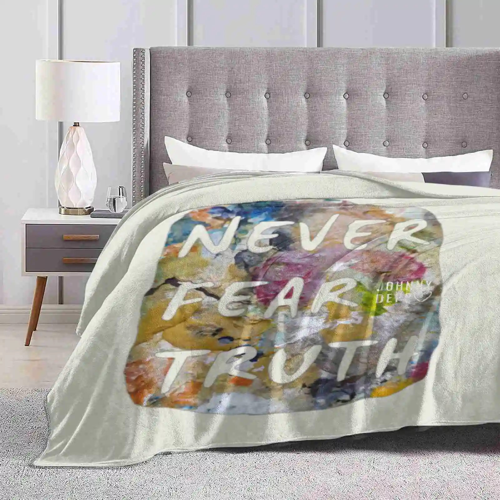 Johnny Depp-Never Fear Truth Blanket Soft Warm Travel Portable Blanket Never Fear Truth Team Johnny Johnny Amber Trial Depp