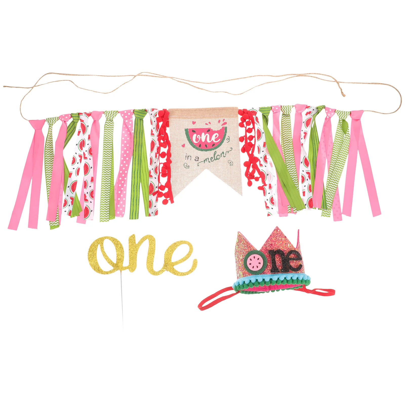 

Baby Birthday Banner Hanging Decor Set 1St Party Supplies Cloth Garland For Baby Washable Fabric Cake Decoration 1 Year Old