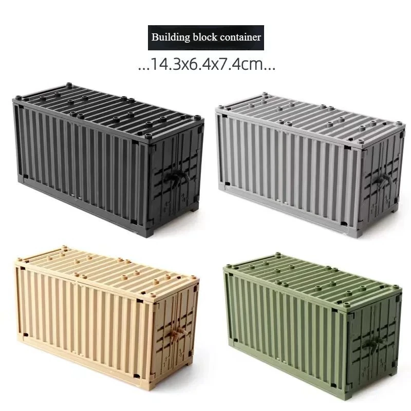 Children Building Blocks Toy Container Saber Roadblock Oil barrel Rocket Launcher Military Scene Weapon Bag Accessories image 5