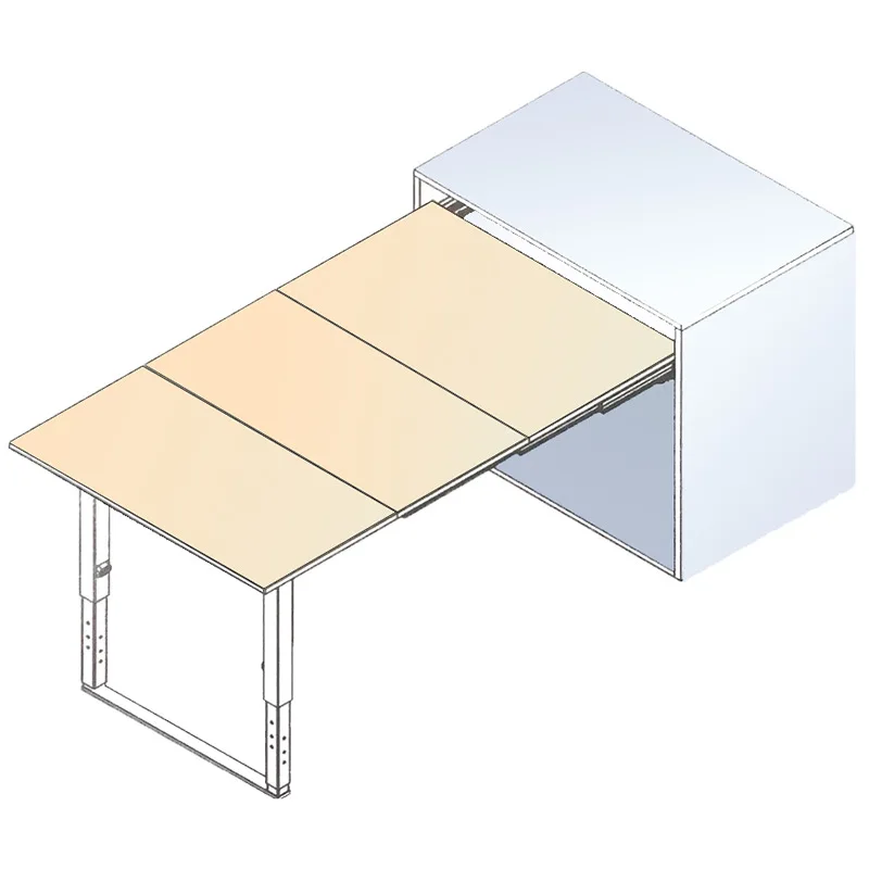 Imagem -05 - Trilhos de Mesa de Alumínio Dobrável Gaveta do Armário Escondida Telescópica Mesa de Jantar Slide Empurrar Plana Acessórios de Hardware