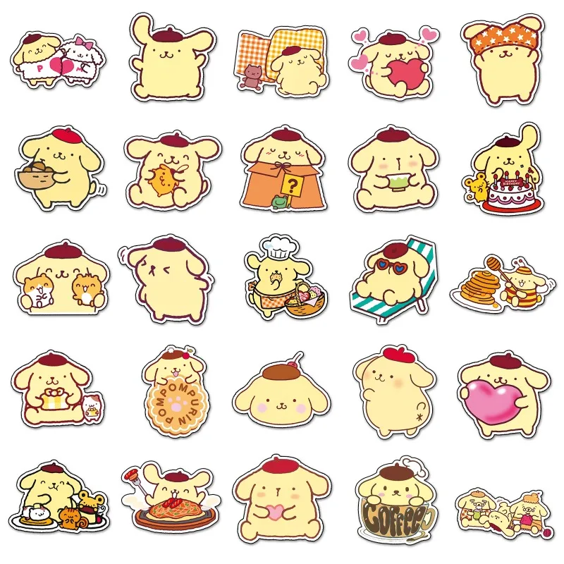 

50pcs Kawaii Hello Kitty Stickers Cute Cartoon Toys DIY Tea Cup Waterproof Stickers Desktop Accessories Student Gift Wholesale