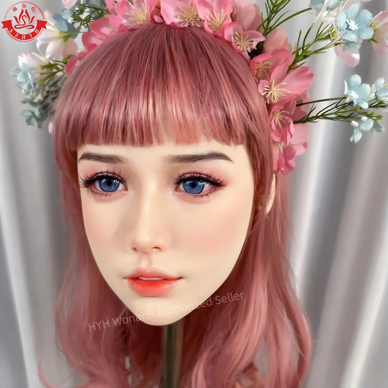 Oneani Food Grade TPE Big Head HYH-THB-KX-0012، واجهة M16، ممارسة مكياج مفتوحة الفم، تصميم تصفيفة الشعر، عرض المجوهرات #5