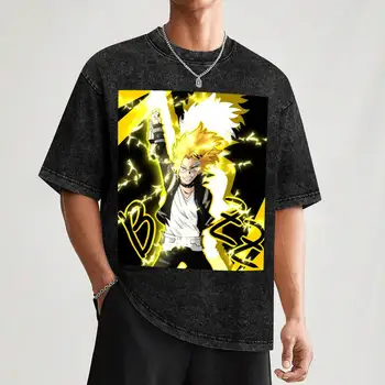 Denki Kaminari BZZ T-shirt herr t-shirt bomull t-shirts högkvalitativ T-shirt 12 best sales Kanji t shirt - №7